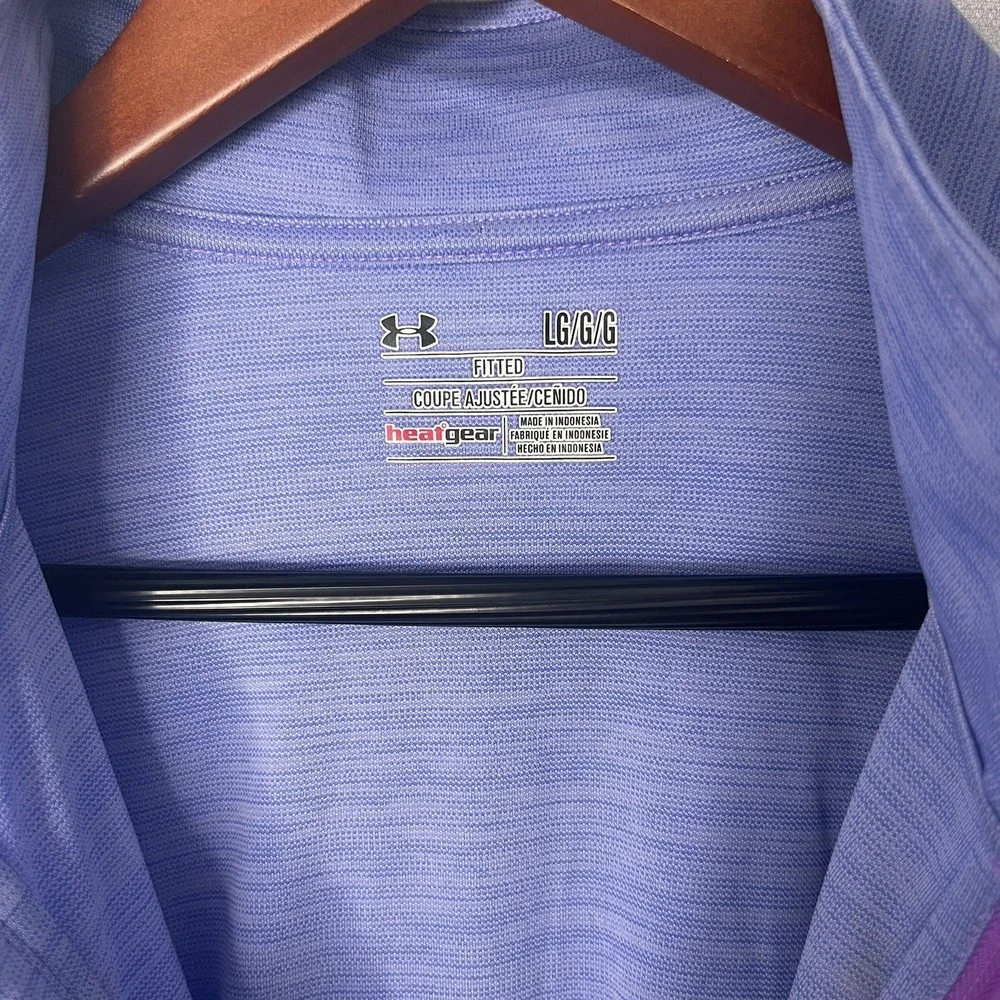Purple Under Armour Lightweight Quarter Zip Fleece Pullover Gorpcore Large - Picture 3 of 4